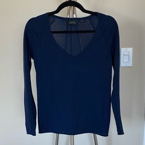 BARNEYS NEWYORK SILK PULLOVER SWEATER